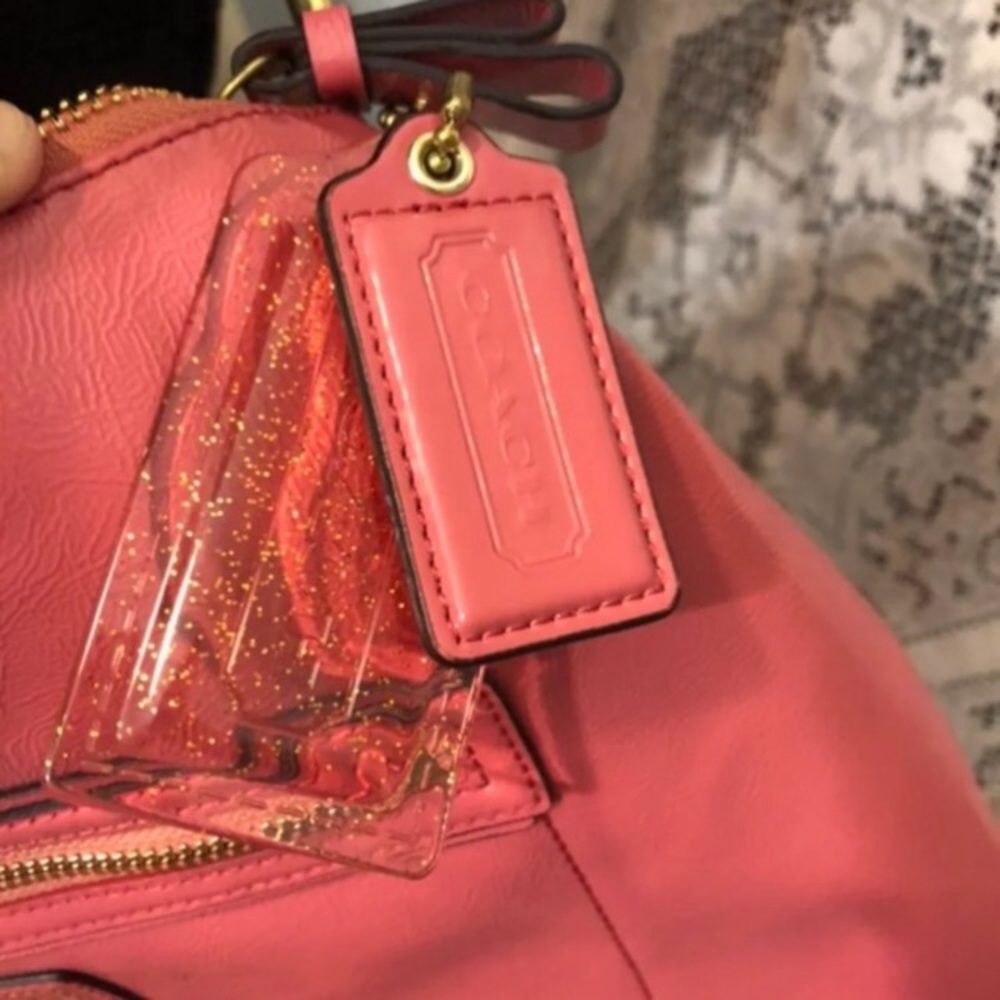 NWT Coach Daisy leather convertible purse Coral Crossbody purse bag - Picture 6 of 12